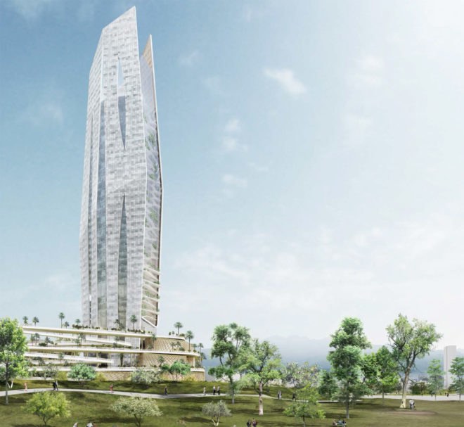 Intelligence Operation Center tower, Elizabeth de Portzamparc, TIOC Tower, futuristic towers, skyscraper designs, Taiwanese architecture, Taiwanese design, urban design, bioclimatic towers, sustainable skyscrapers, sustainable urban design, skyscrapers taiwan,