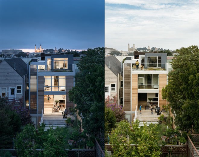 Fitty Wun by Feldman Architecture, Fitty Wun house, Fitty Wun in San Francisco, Feldman Architecture residential projects, luxury townhouse San Francisco, luxury townhouse California, green-roofed townhouses, panopticon architecture