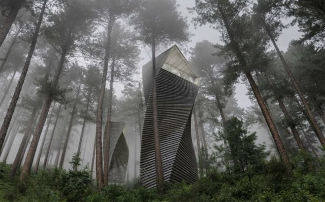 Antony Gibbons Designs, Helix House, whimsical home design, geometrical home design, geometrical architecture, twisted homes, tiny homes, tiny cabins, cabin design, nature-inspired designs, sustainable design, green design,