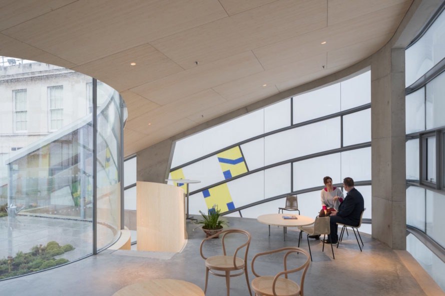 Maggie’s Center by Steven Holl Architects, Maggie’s Center London, Maggie’s Centers UK, Maggie’s Center St Barts, Maggie’s Center St Bartholomew Hospital, medieval-inspired modern architecture, cancer center London,