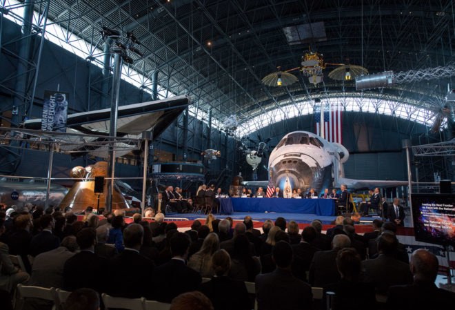 National Space Council, Smithsonian National Air and Space Museum, Steven F. Udvar-Hazy Center, Mike Pence, NASA, space