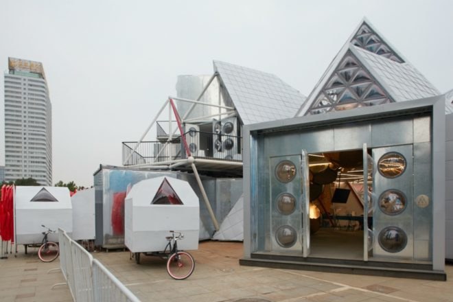 People's Architecture Office, The People's Station, cultural centers, Chinese architecture, detachable architecture, flexible architecture, flexible design, detachable buildings, prefabricated buildings, green design, mobile architecture, architecture by bicycle, traveling buildings, cultural satellites, museum design, cultural center designs, cultural centers china
