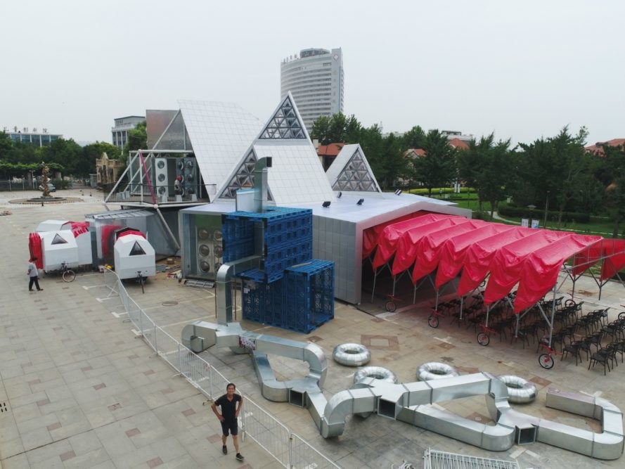 People's Architecture Office, The People's Station, cultural centers, Chinese architecture, detachable architecture, flexible architecture, flexible design, detachable buildings, prefabricated buildings, green design, mobile architecture, architecture by bicycle, traveling buildings, cultural satellites, museum design, cultural center designs, cultural centers china