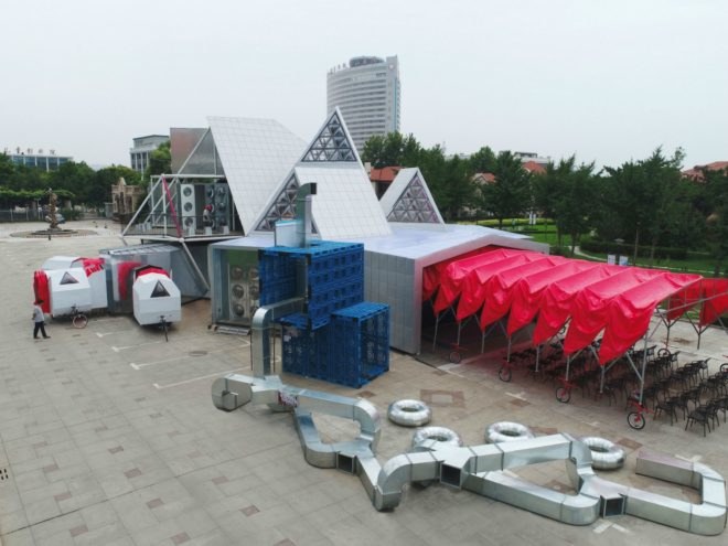 People's Architecture Office, The People's Station, cultural centers, Chinese architecture, detachable architecture, flexible architecture, flexible design, detachable buildings, prefabricated buildings, green design, mobile architecture, architecture by bicycle, traveling buildings, cultural satellites, museum design, cultural center designs, cultural centers china