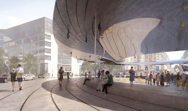 COBE Architects, BRUT architects, Place Schuman, Brussels, Belgium, pedestrian friendly, pedestrian-friendly design, agora, green architecture, European Union, public space