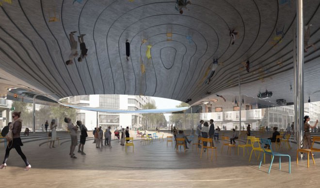COBE Architects, BRUT architects, Place Schuman, Brussels, Belgium, pedestrian friendly, pedestrian-friendly design, agora, green architecture, European Union, public space