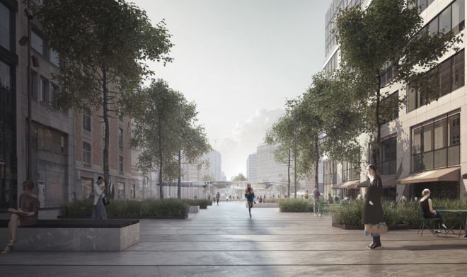COBE Architects, BRUT architects, Place Schuman, Brussels, Belgium, pedestrian friendly, pedestrian-friendly design, agora, green architecture, European Union, public space