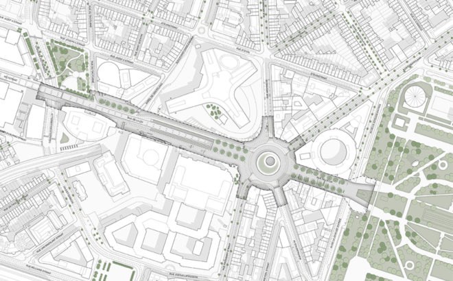 COBE Architects, BRUT architects, Place Schuman, Brussels, Belgium, pedestrian friendly, pedestrian-friendly design, agora, green architecture, European Union, public space