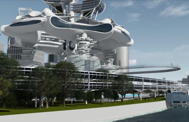 Smart Power Long, Power Long, Richard's Architecture + Design, Smart Power Long by Richard's Architecture + Design, Shanghai, drone car tower, net zero