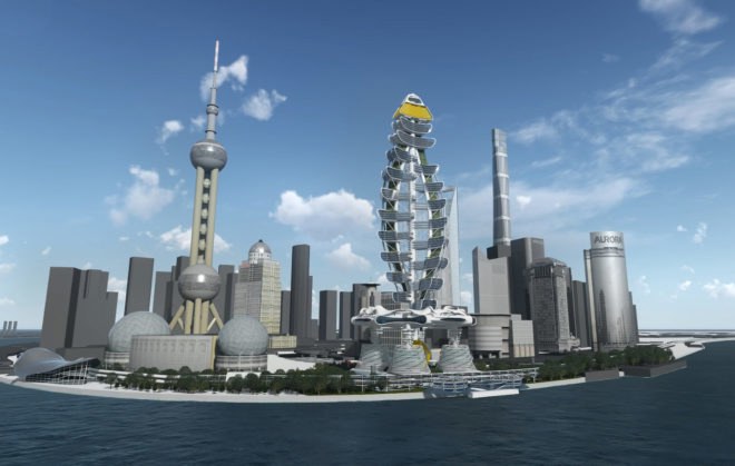 Smart Power Long, Power Long, Richard's Architecture + Design, Smart Power Long by Richard's Architecture + Design, Shanghai, drone car tower, net zero