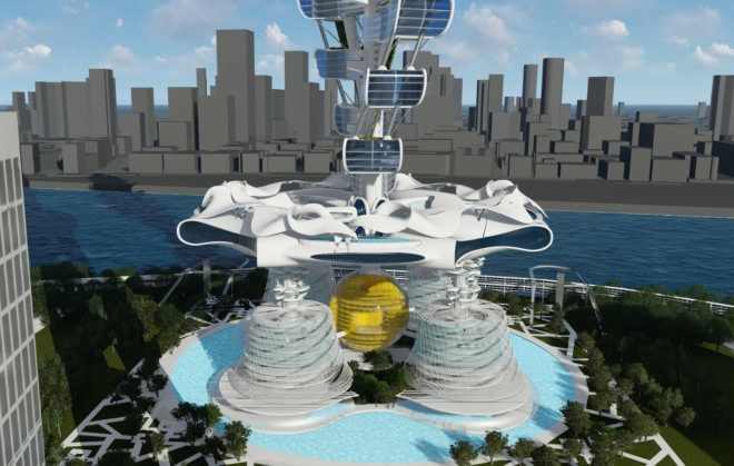 Smart Power Long, Power Long, Richard's Architecture + Design, Smart Power Long by Richard's Architecture + Design, Shanghai, drone car tower, net zero