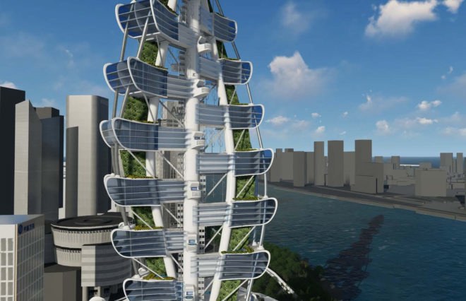 Smart Power Long, Power Long, Richard's Architecture + Design, Smart Power Long by Richard's Architecture + Design, Shanghai, drone car tower, net zero, vertical forest