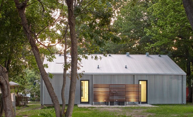Affordable housing, duplex in Kansas City, Design+Make Studio, El Dorado Inc., Studio Build, low-income housing, Kansas City, Kansas State University, open-plan layout, green architecture, natural light