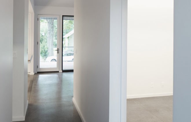 Affordable housing, duplex in Kansas City, Design+Make Studio, El Dorado Inc., Studio Build, low-income housing, Kansas City, Kansas State University, open-plan layout, green architecture, natural light