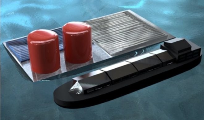 floating solar rig, seawater solar rig, floating solar rig hydrogen, model floating solar rig