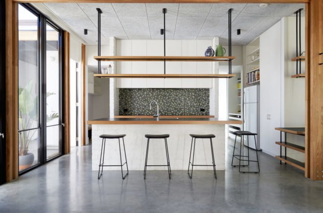 Ballantyne Street by Foomann Architects, ArchiTeam sustainability award, eco-certified materials used in Australia, exposed laminated lumber veneer frame, composite LVL, sustainable forever home, renovation and expansion resident projects in Melbourne, Ballantyne Street residences,