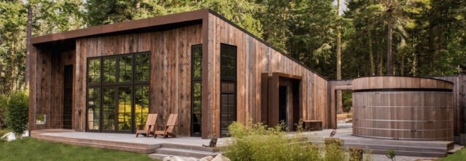 Barn Gallery by INCLINEDESIGN, Barn Gallery Lopez Island, Barn Gallery guesthouse, Lopez Island art gallery, Lopez Island guesthouse, Lopez Island holiday home, INCLINEDESIGN green architecture, eco-friendly summer cabin, reclaimed timber cabin, rainwater harvesting Lopez Island