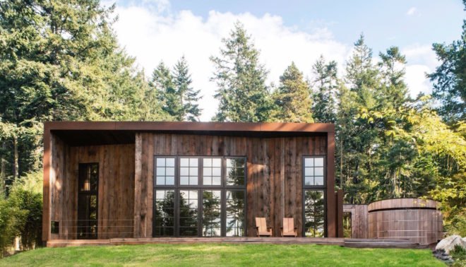 Barn Gallery by INCLINEDESIGN, Barn Gallery Lopez Island, Barn Gallery guesthouse, Lopez Island art gallery, Lopez Island guesthouse, Lopez Island holiday home, INCLINEDESIGN green architecture, eco-friendly summer cabin, reclaimed timber cabin, rainwater harvesting Lopez Island