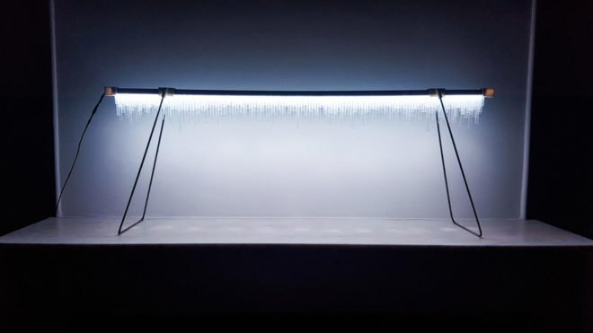Earthquake lamp, ParseError, Fabien Bouchard, lamps, earthquakes, minimalist design, Japan earthquakes, IRIS, green lighting