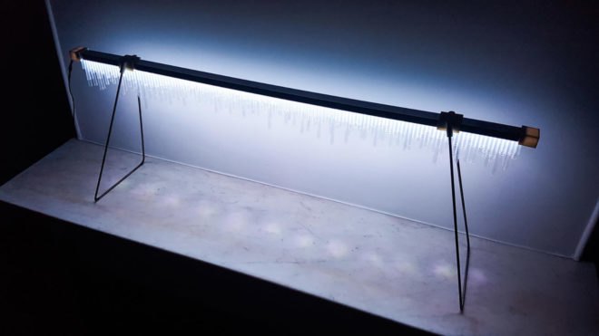 Earthquake lamp, ParseError, Fabien Bouchard, lamps, earthquakes, minimalist design, Japan earthquakes, IRIS, green lighting