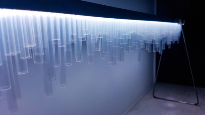 Earthquake lamp, ParseError, Fabien Bouchard, lamps, earthquakes, minimalist design, Japan earthquakes, IRIS, green lighting