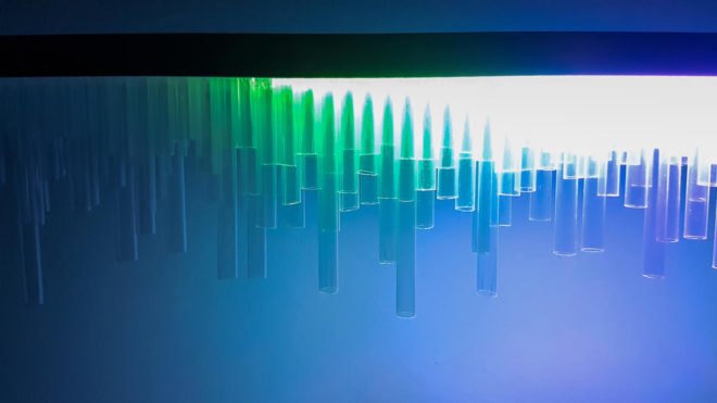 Earthquake lamp, ParseError, Fabien Bouchard, lamps, earthquakes, minimalist design, Japan earthquakes, IRIS, green lighting