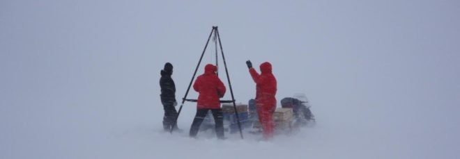 Greenland, whiteout, white out, snow whiteout, blizzard