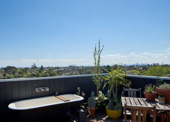 H.I.V.E. x Five, adaptive reuse, multi-family dwelling, Melbourne, rooftop deck, Megowan Architectural, natural light, skylights, internal courtyard, green architecture