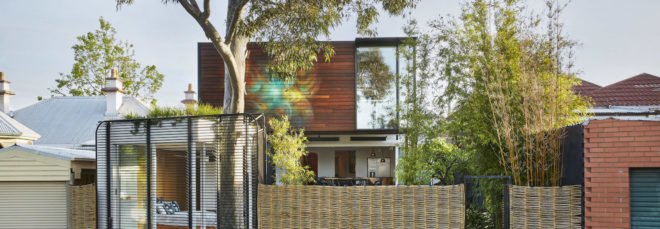 Kiah House by Austin Maynard Architects, North Fitzroy Kiah House, Kiah House Melbourne, Awakened Flow by Seb Humphreys, recycled sugar mill timber, live/work architecture in Melbourne, green renovation in Melbourne,