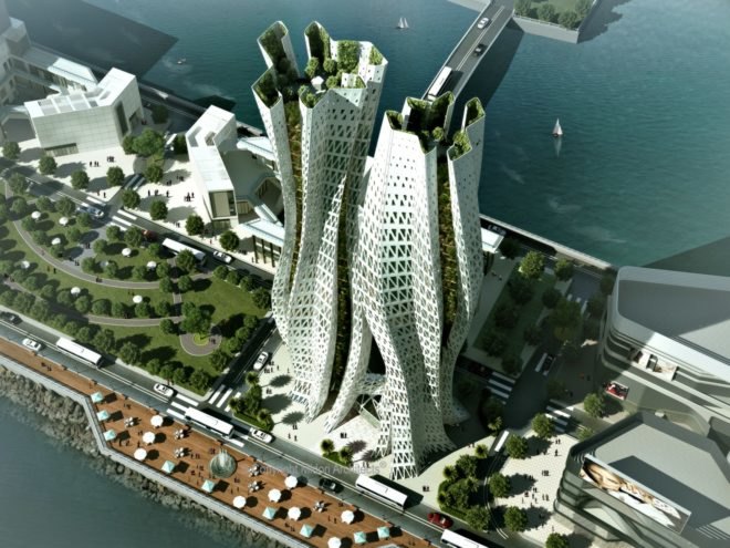 Midori Architects, Suraksha Acharya, SKYHIVE Skyscraper Challenge, Suraksha Acharya, Aero Hive, translucent skyscrapers, skyscraper design, sky-bridge , sustainable skyscrapers, sustainable design, green design, green urban design, hong kong skyscrapers, skyscraper design, organic towers, twisty towers, ventilated towers, sustainable architecture, rooftop gardens, rooftop terraces, green skyscrapers