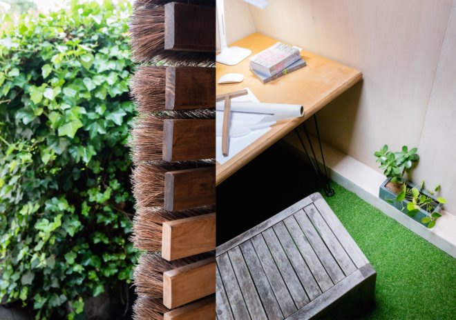 Mission Control by 2hD Architecture Workshop, 2hD Architecture Workshop, micro-office UK, Mission Control Nottingham, hairy architecture, broom hair architecture, design/build micro office, tiny office design, backyard office design