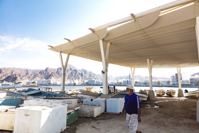 Muttrah Fish Market by Snohetta, Snøhetta fish market, Snøhetta in Oman, Snøhetta public space design, Muttrah Fish Market, Muttrah Fish Market in Oman, fish market architecture, fish market mixed use design, marketplace design by Snohetta