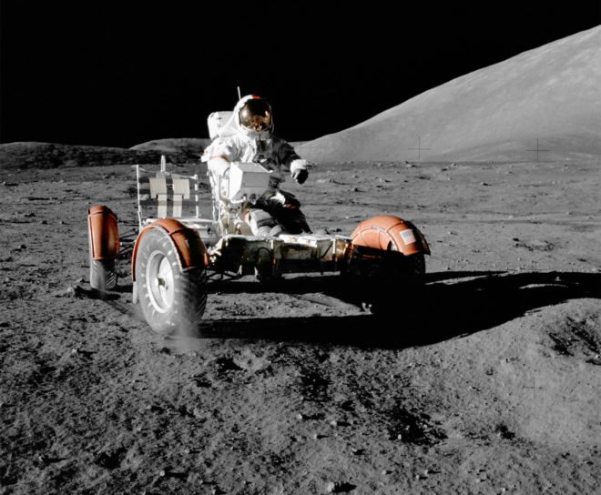 NASA, Moon, Apollo 17, Eugene Cernan, Lunar Roving Vehicle, moon landing, space