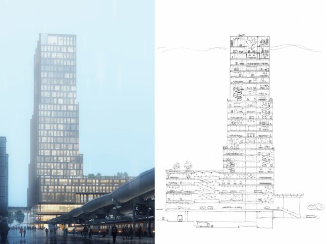 Nordic Light Fjordporten Oslo S, Nordic Light by Reiulf Ramstad Arkitekter AS, Nordic Light by C.F Møller Arkitekter, Fjordporten Oslo S by Reiulf Ramstad Arkitekter AS, Oslo modular architecture, modular timber architecture, BREEAM Excellent Oslo,