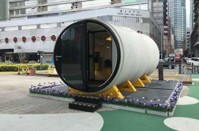 James Law, OPod, concrete tube housing unit, opod tube housing, tube housing hong kong, chinese architecture, micro living affordable home, affordable housing, micro housing, concrete tubes, concrete tube homes, pod homes, micro housing design, green design, green architecture, concrete architecture