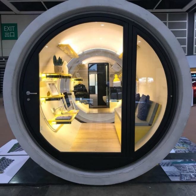 James Law, OPod, concrete tube housing unit, opod tube housing, tube housing hong kong, chinese architecture, micro living affordable home, affordable housing, micro housing, concrete tubes, concrete tube homes, pod homes, micro housing design, green design, green architecture, concrete architecture