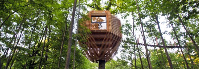 Atelier LAVIT, Origin Tree House, treehouse design, birds nest treehouse, forest treehouse, treehouse pod, spa treehouse, treehouse construction, french treehouse, sophisticated treehouse, cabin design, wooden cabins