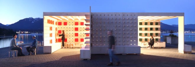 PAUSE Pavilion by Alsu Sadrieva, PAUSE Pavilion by DBR, PAUSE pavilion, temporary pavilion TED Conference, PAUSE 2017 competition winner, CLT pavilion, CLT experimental architecture, prefab CLT architecture