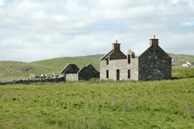 Private island, Shetland, Linga, island, islands, cottage, ruin