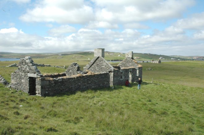 Private island, Shetland, Linga, island, islands, cottage, ruin