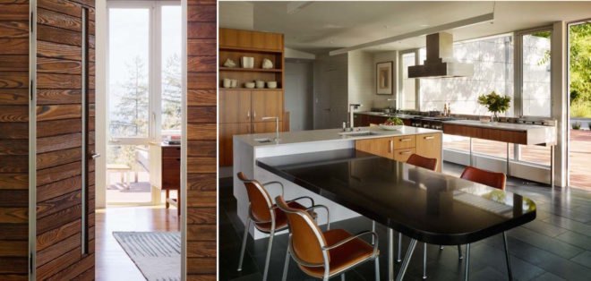 Shou Sugi Ban House by Schwartz and Architecture, Shou Sugi Ban House, Shou Sugi Ban House Silicon Valley, charred timber architecture in Los Gatos, floating staircase walnut and metal, cantilevered walnut treads