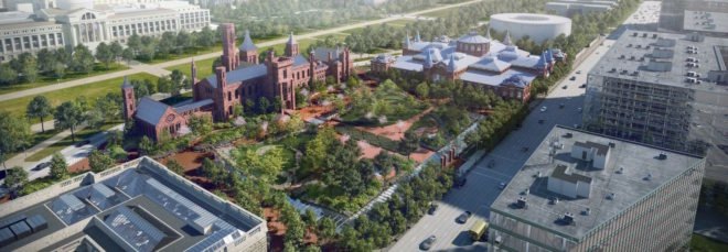 Smithsonian Campus Master Plan by Bjarke Ingels Group, Smithsonian Campus Master Plan by BIG, South Mall Campus renovation in DC, Smithsonian Campus Master Plan 2018, Enid A Haupt Garden preservation, Smithsonian Quadrangle Building, DC South Mall Campus revitalization, Washington DC Bjarke Ingels Group