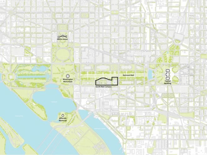 Smithsonian Campus Master Plan by Bjarke Ingels Group, Smithsonian Campus Master Plan by BIG, South Mall Campus renovation in DC, Smithsonian Campus Master Plan 2018, Enid A Haupt Garden preservation, Smithsonian Quadrangle Building, DC South Mall Campus revitalization, Washington DC Bjarke Ingels Group