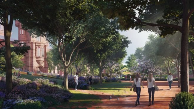 Smithsonian Campus Master Plan by Bjarke Ingels Group, Smithsonian Campus Master Plan by BIG, South Mall Campus renovation in DC, Smithsonian Campus Master Plan 2018, Enid A Haupt Garden preservation, Smithsonian Quadrangle Building, DC South Mall Campus revitalization, Washington DC Bjarke Ingels Group