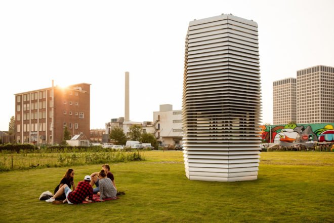 Studio Roosegaarde, Smog Free Tower, Netherlands, Rotterdam, park, tower