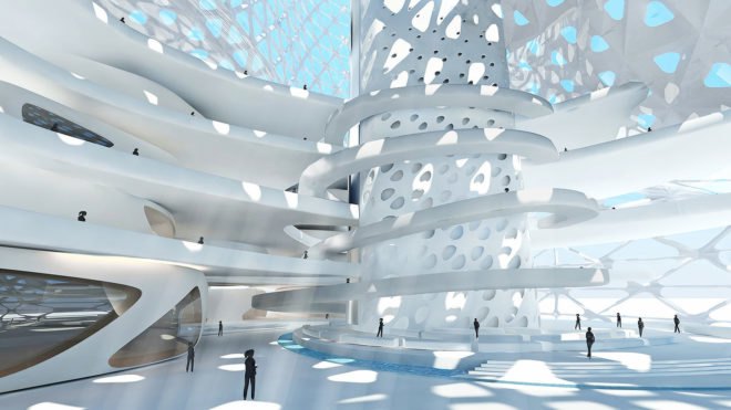 Symbiotic Towers, Symbiotic Towers by AmorphouStudio, AmorphouStudio, architecture, interior, light, patterns