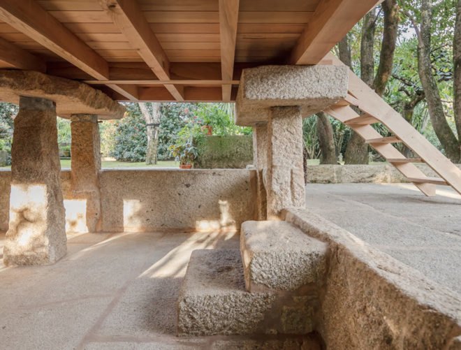 Tiago do Vale Arquitectos, Dovecote-Granary, green renovation, Portugal, rural architecture, wooden structure, treehouse