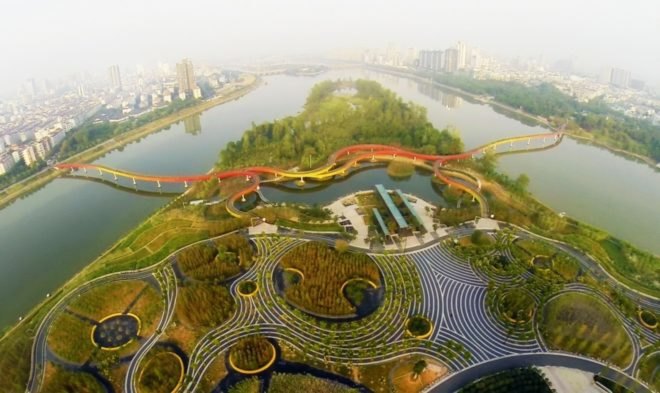 Yanweizhou Park, Jinhua City, Turenscape