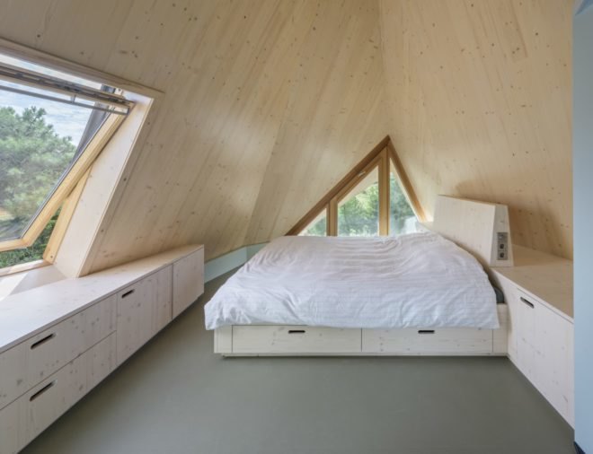 Het Kulkje Vlieland, Borren Staalenhoef Architecten BV bna, sand dune homes, prefab homes, low impact homes, sand dune constructions, prefabricated building materials, dutch prefab homes, dutch architecture, dutch architects, Vlieland island, Vlieland homes, natural light, home design, prefab home design