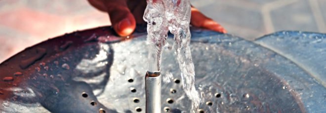 Water, drinking fountain, water fountain, drink, girl, outdoors, outside